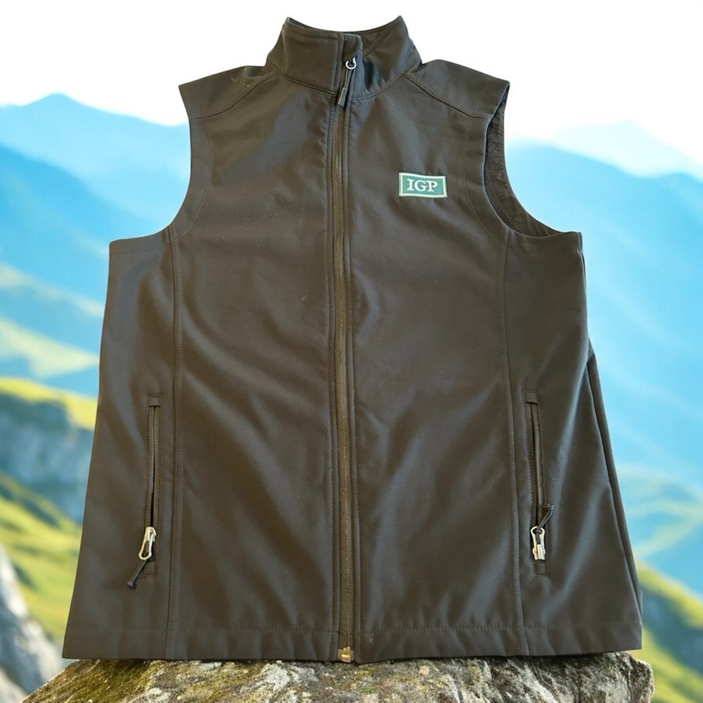 Port Authority Vest, Black, NWOT Vest, IGP Logo, Perfect Condition, Men's Sz S - Picture 1 of 11